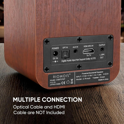 Powered Bluetooth Bookshelf Speakers, 40W Record Player Speakers with 2.75 Inch
